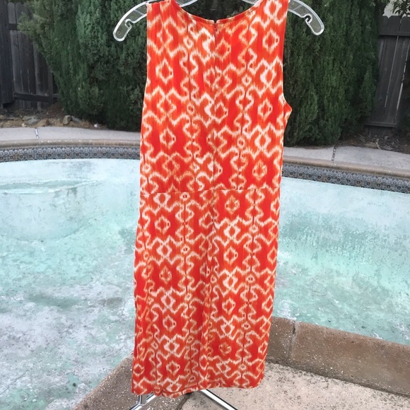 MICHAEL Michael Kors Vibrant Orange and Cream Dress - Picture 2 of 6